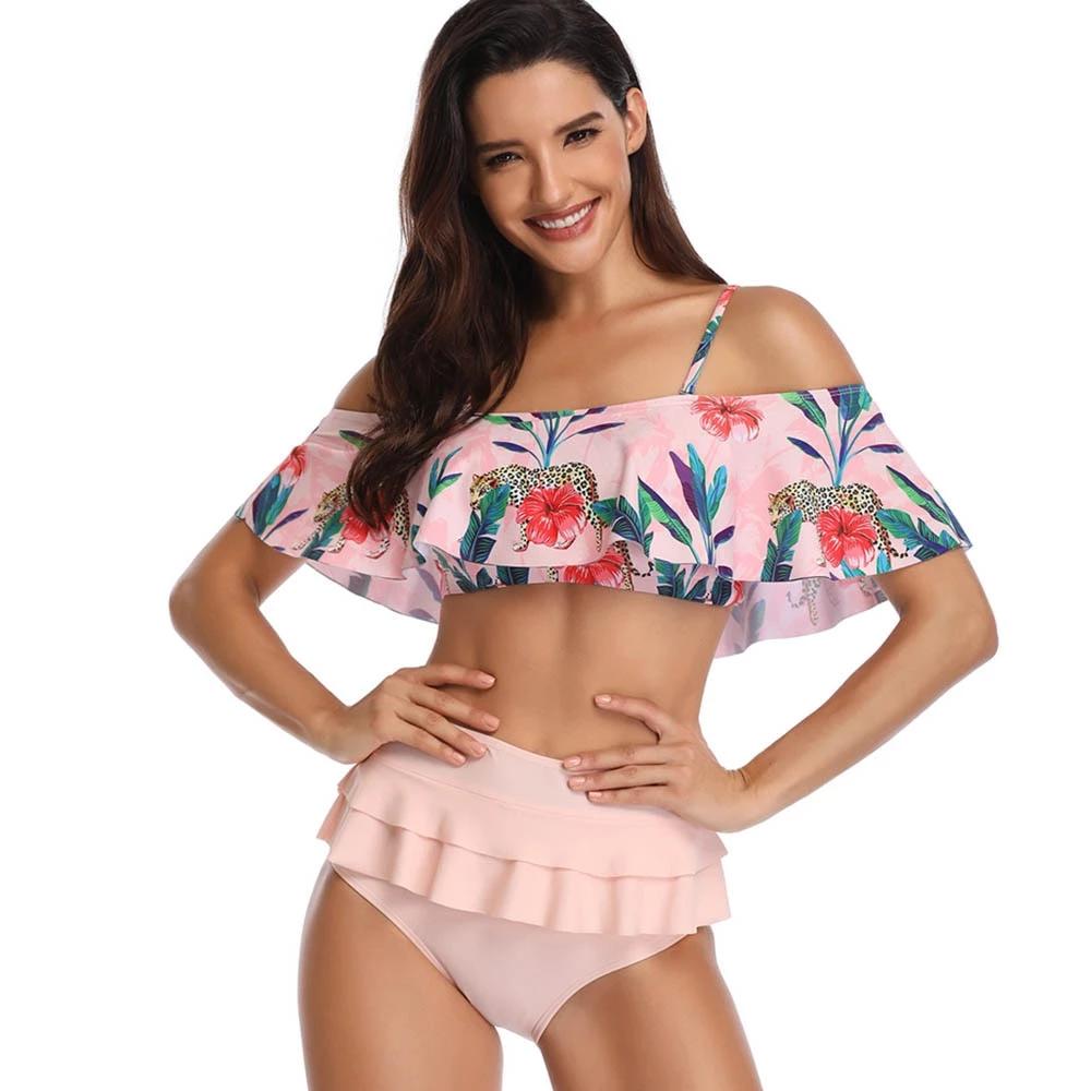 Ruffle Shoulder Bikini