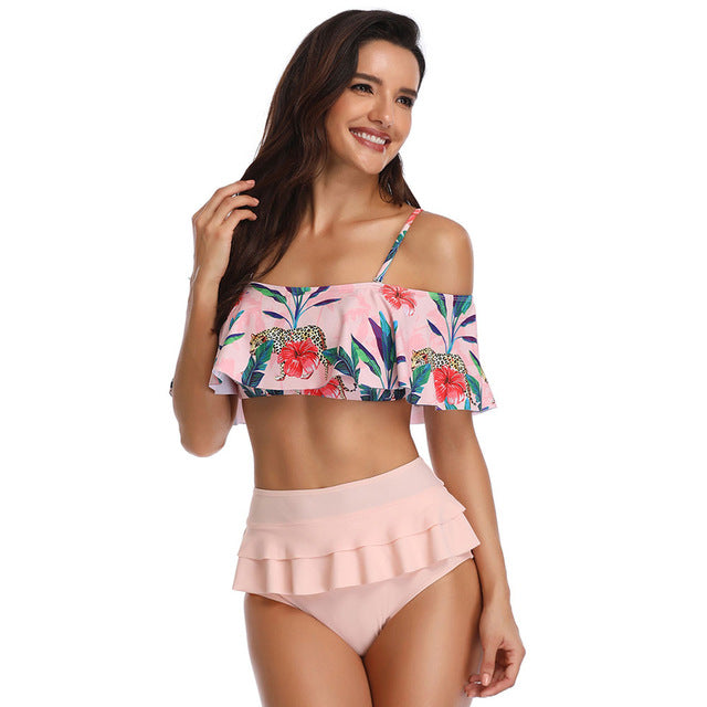 Ruffle Shoulder Bikini