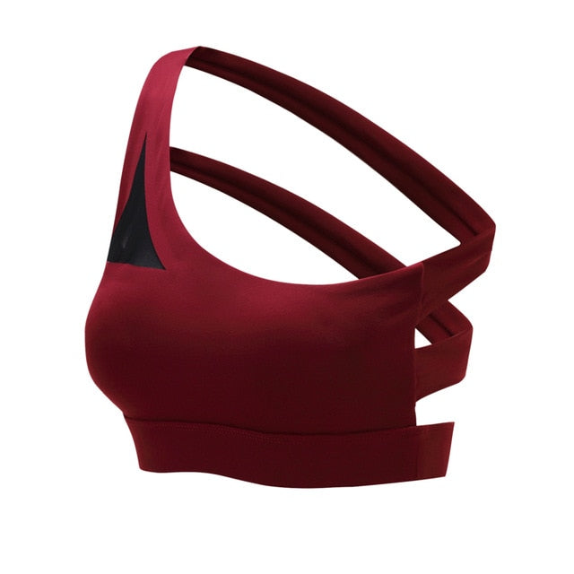 Oblique One Shoulder Sports Bra