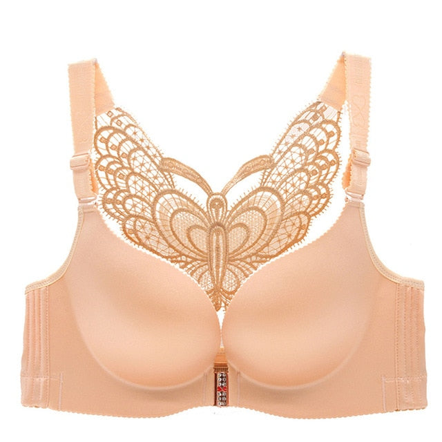 Butterfly Embroidery Wireless Bra